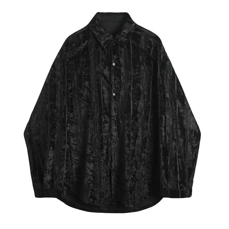 Abstinence System World-Weary Lace Velvet Shirt Fairy Design Top