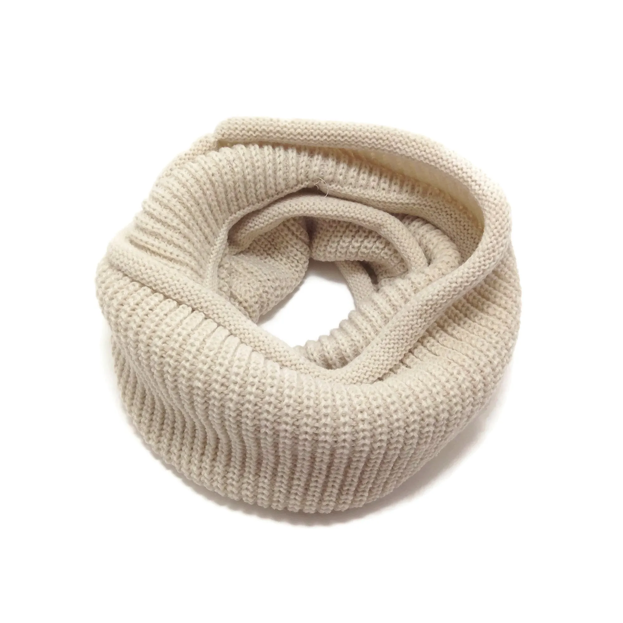 Baby Knit Infinity Scarf Toddler Neck Warmer | Gray