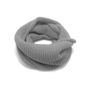 Baby Knit Infinity Scarf Toddler Neck Warmer | Gray