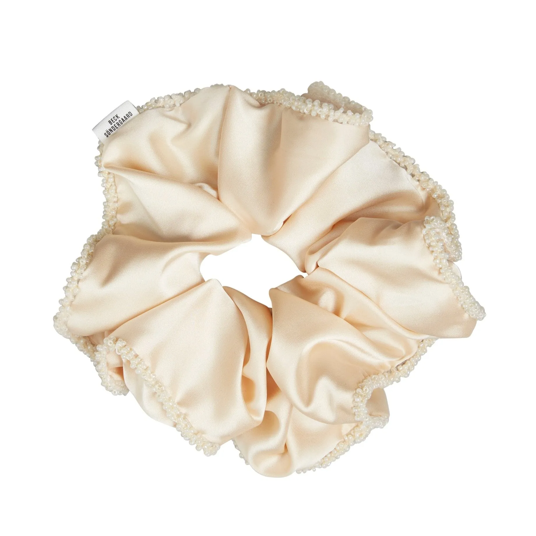 Becksöndergaard Macademia Off White Luster Bead Scrunchie