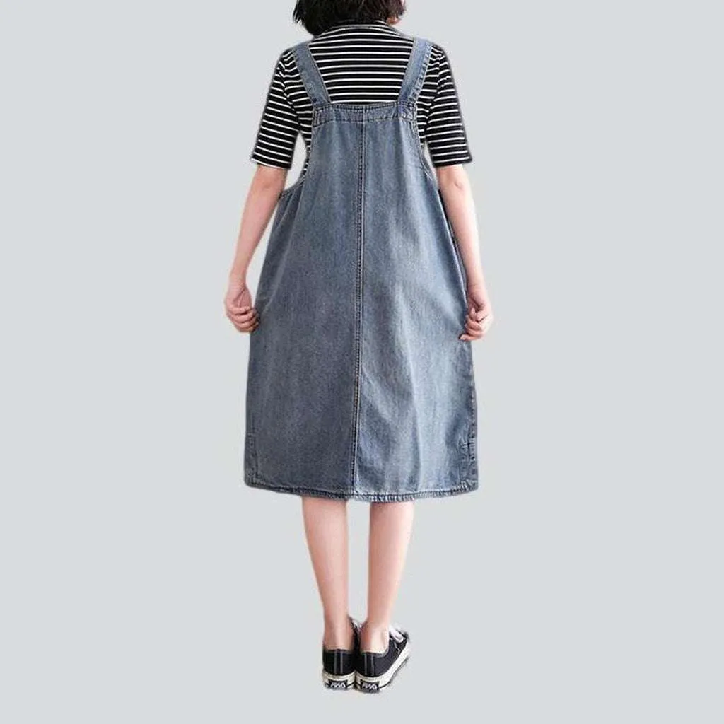 Bleached urban women denim dress