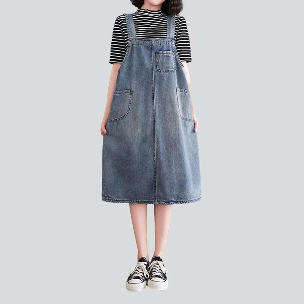 Bleached urban women denim dress