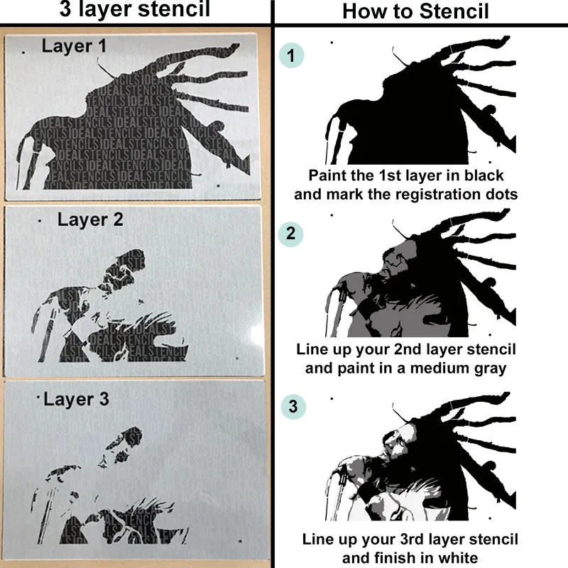 Bob Marley Multilayer Stencil