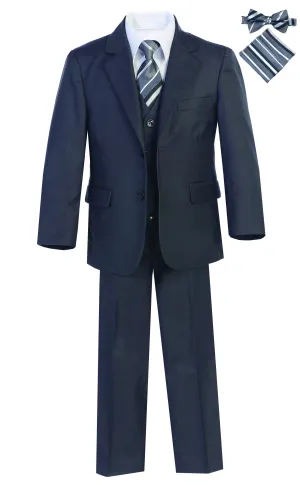 Boys' Slim Fit Suit 7-Piece Formal Set - Charcoal