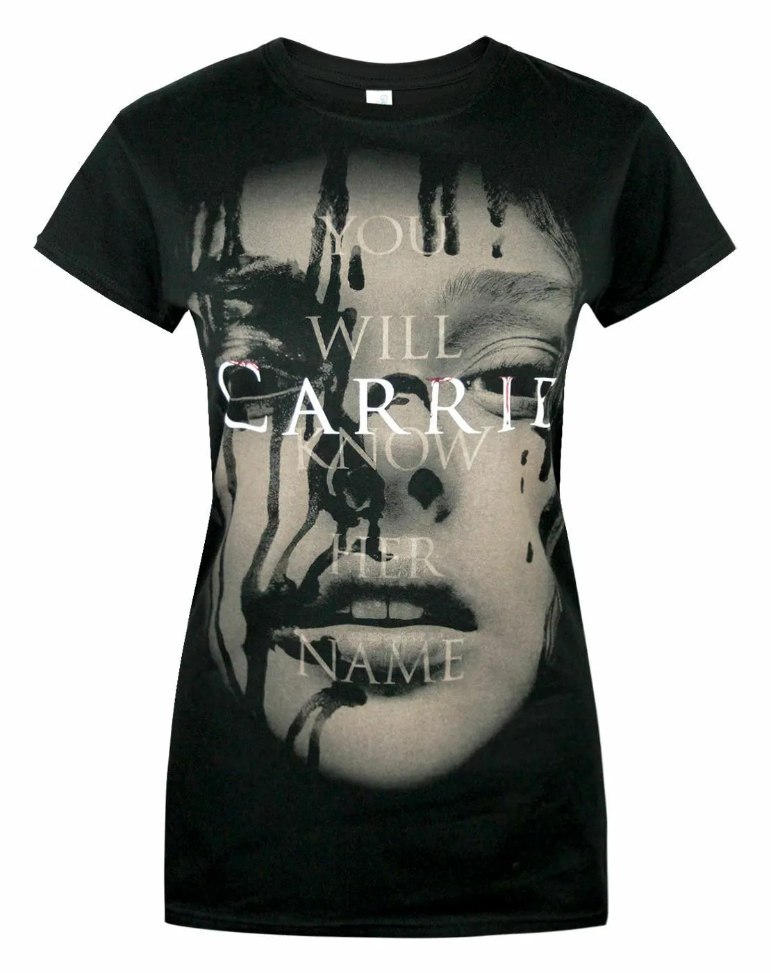 Carrie Carrie Womens Black Short Sleeved T-Shirt