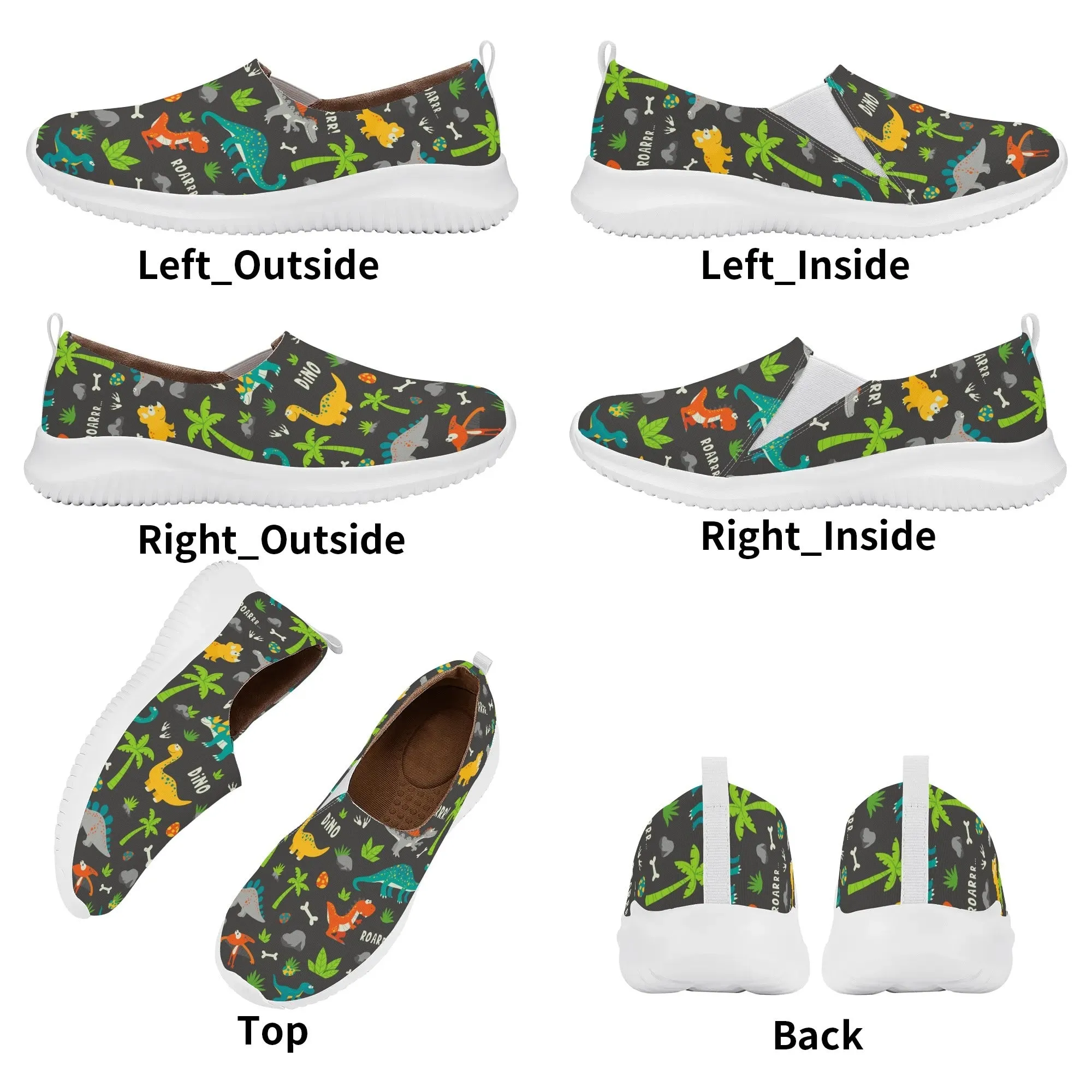 Children's Hospital Shoes Dinosaur Pattern Shoes Womens Nursing Slip On Shoes