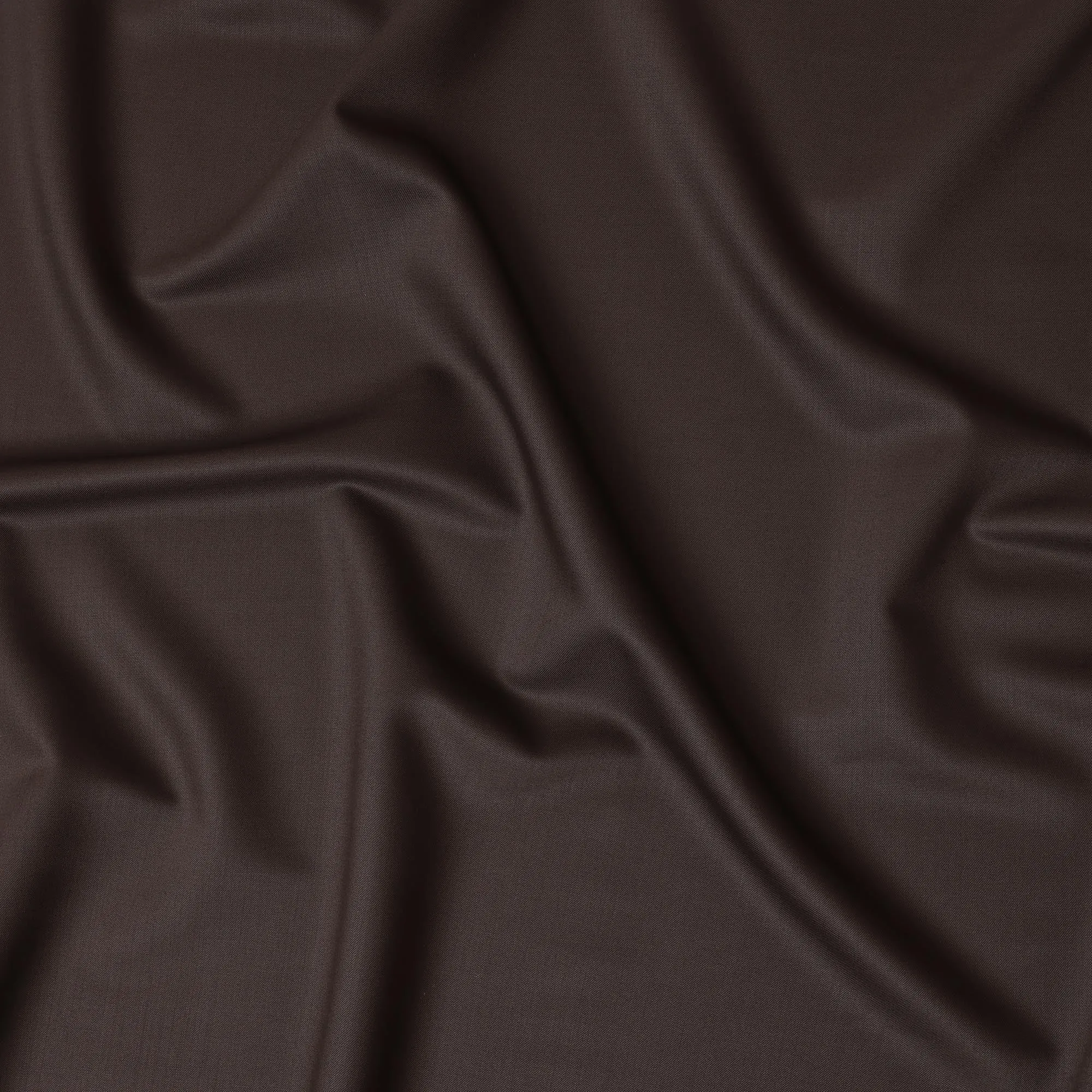 Chocolate Brown Super 120's English All Wool Suiting Fabric – 3.5 Meters, 150 cm Width, Made in the UK-D20521