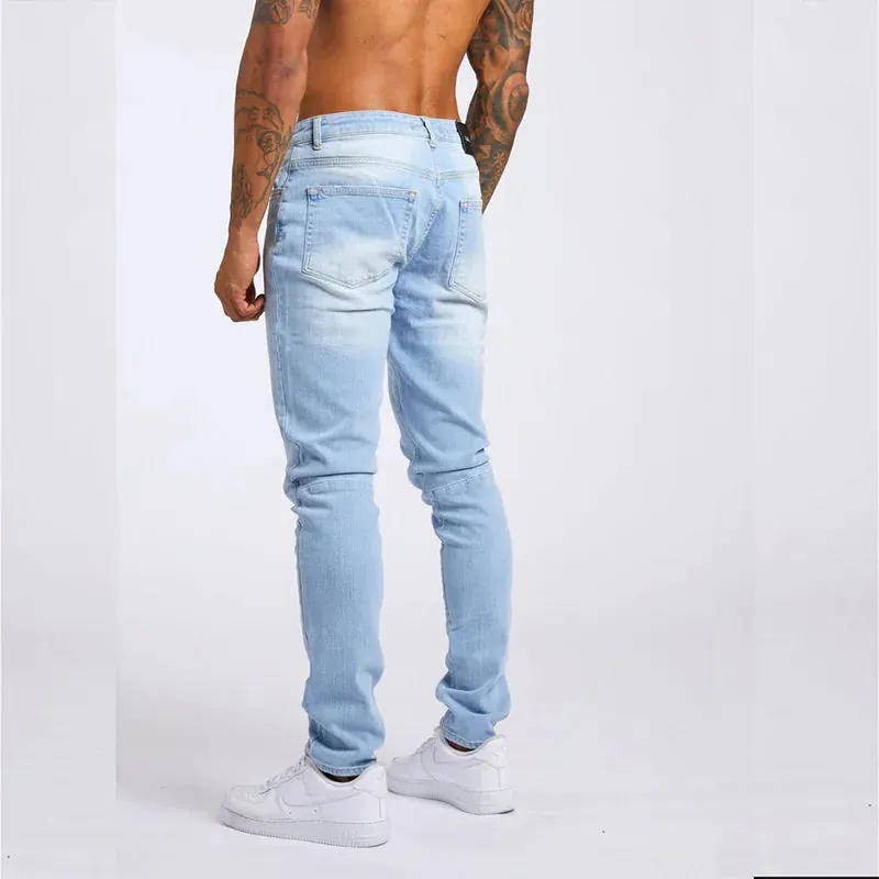 Contemporary High-Rise Slim Fit Jeans for Men