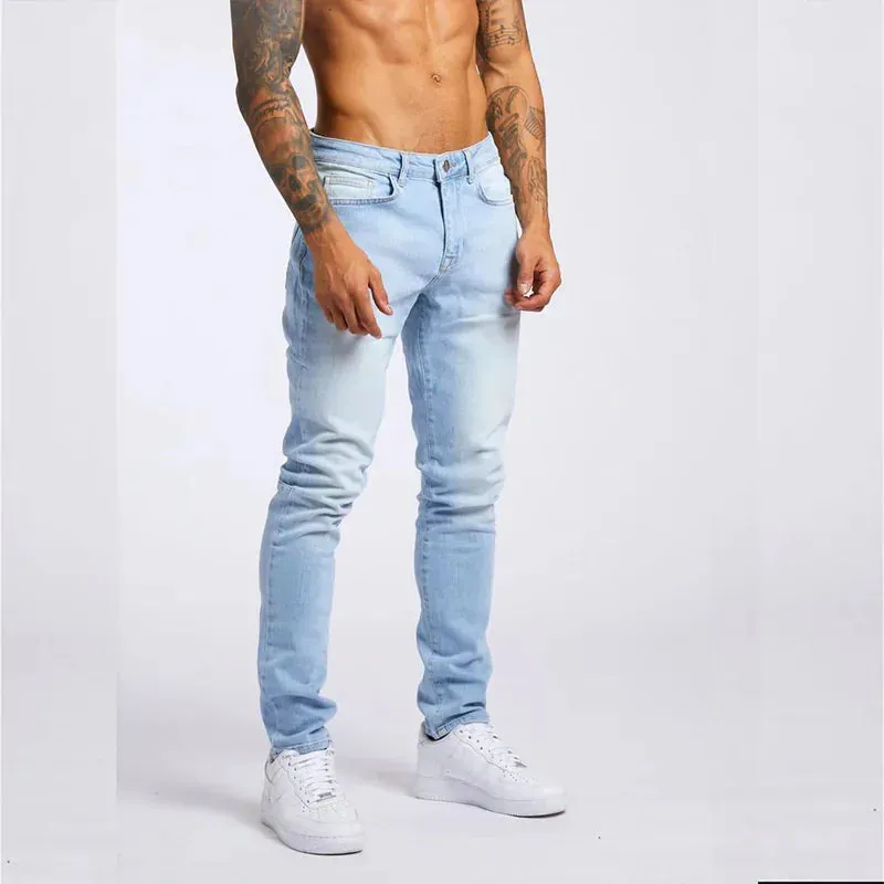 Contemporary High-Rise Slim Fit Jeans for Men