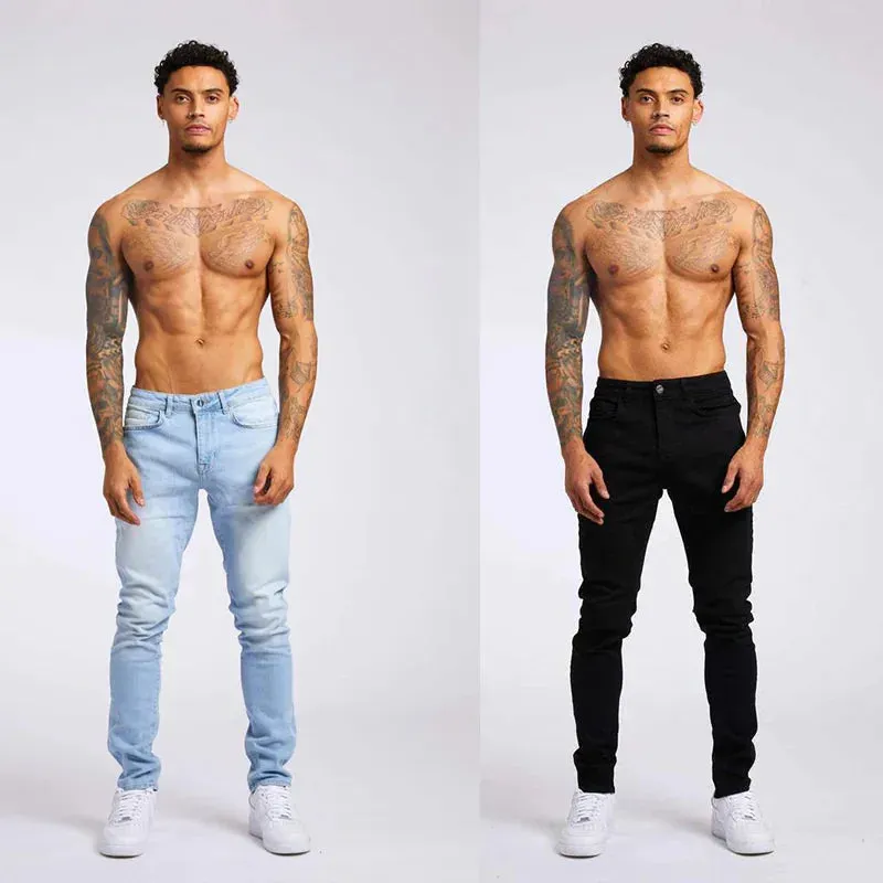 Contemporary High-Rise Slim Fit Jeans for Men