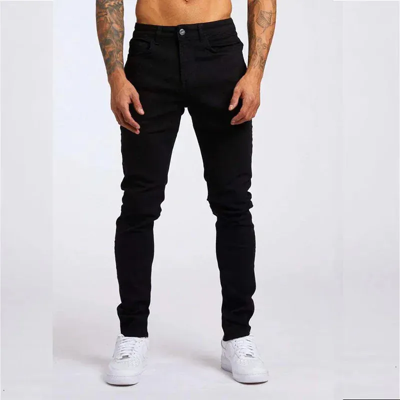 Contemporary High-Rise Slim Fit Jeans for Men