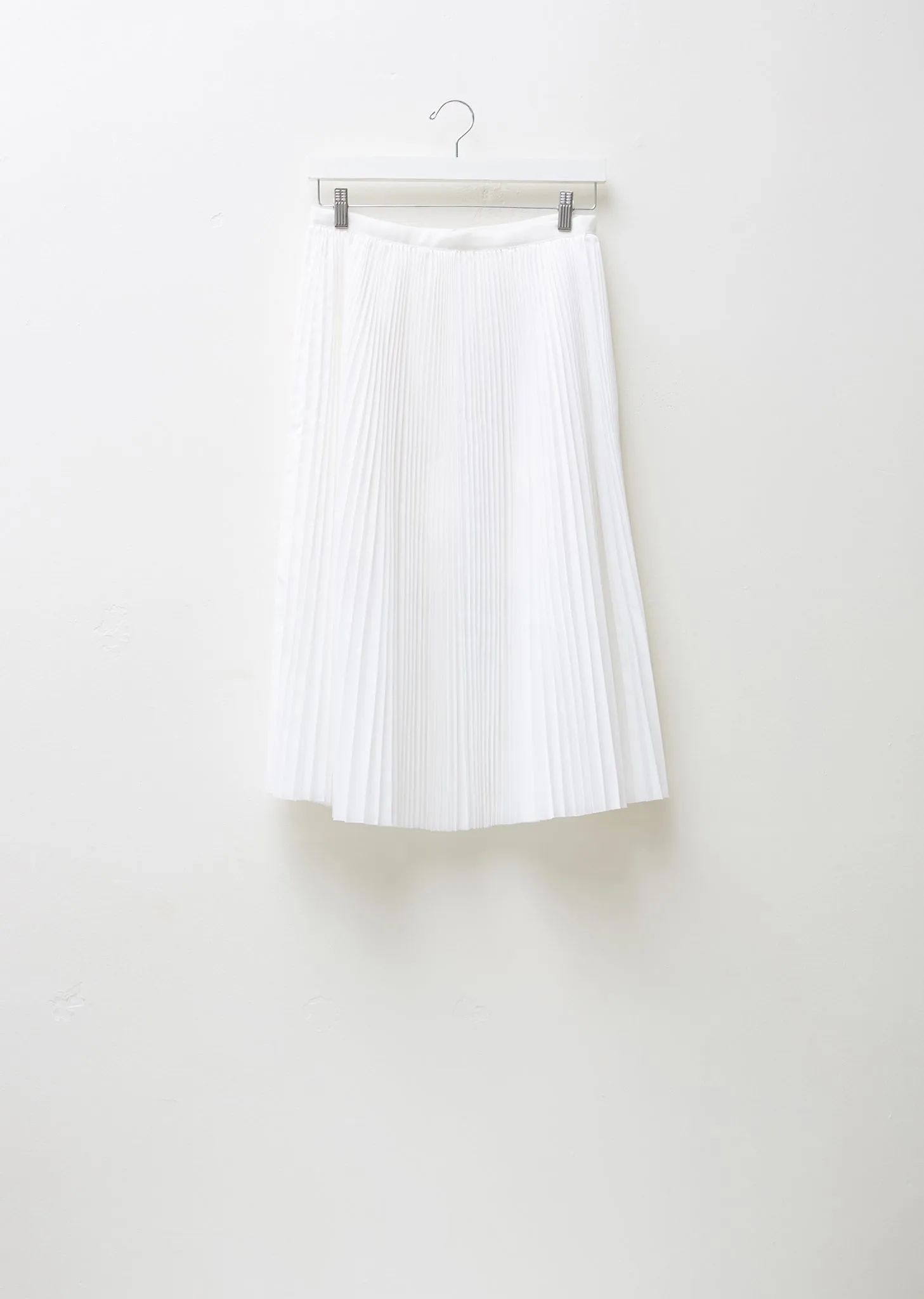 Cotton Poplin Pleated Skirt