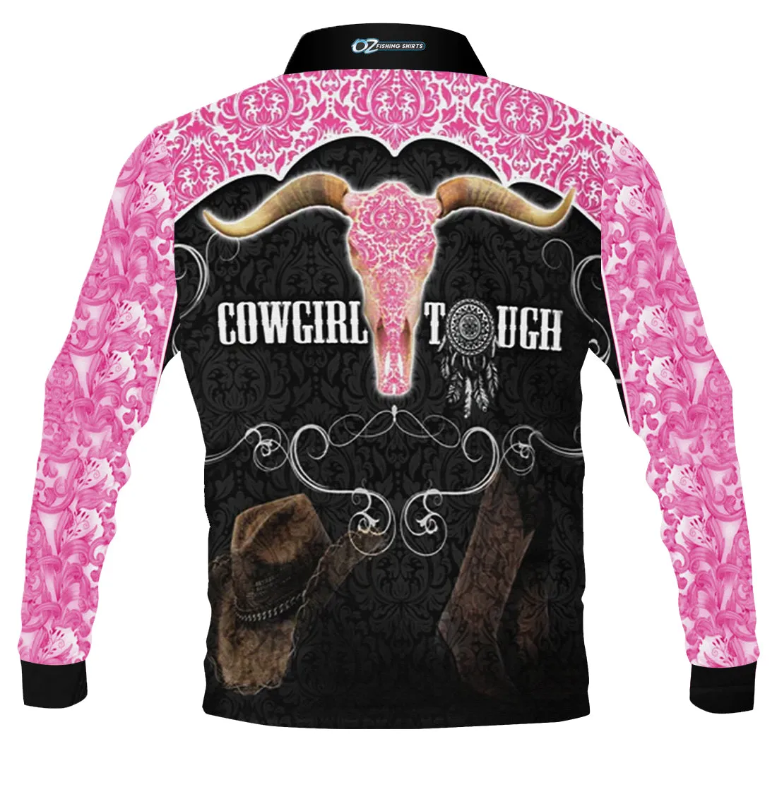 Cowgirl Tough Pink Fishing Shirt - Quick Dry & UV Rated