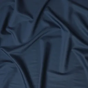 Deep Navy Blue Super 120's English All Wool Suiting Fabric – 3.5 Meters, 150 cm Width, Made in the UK-D20518