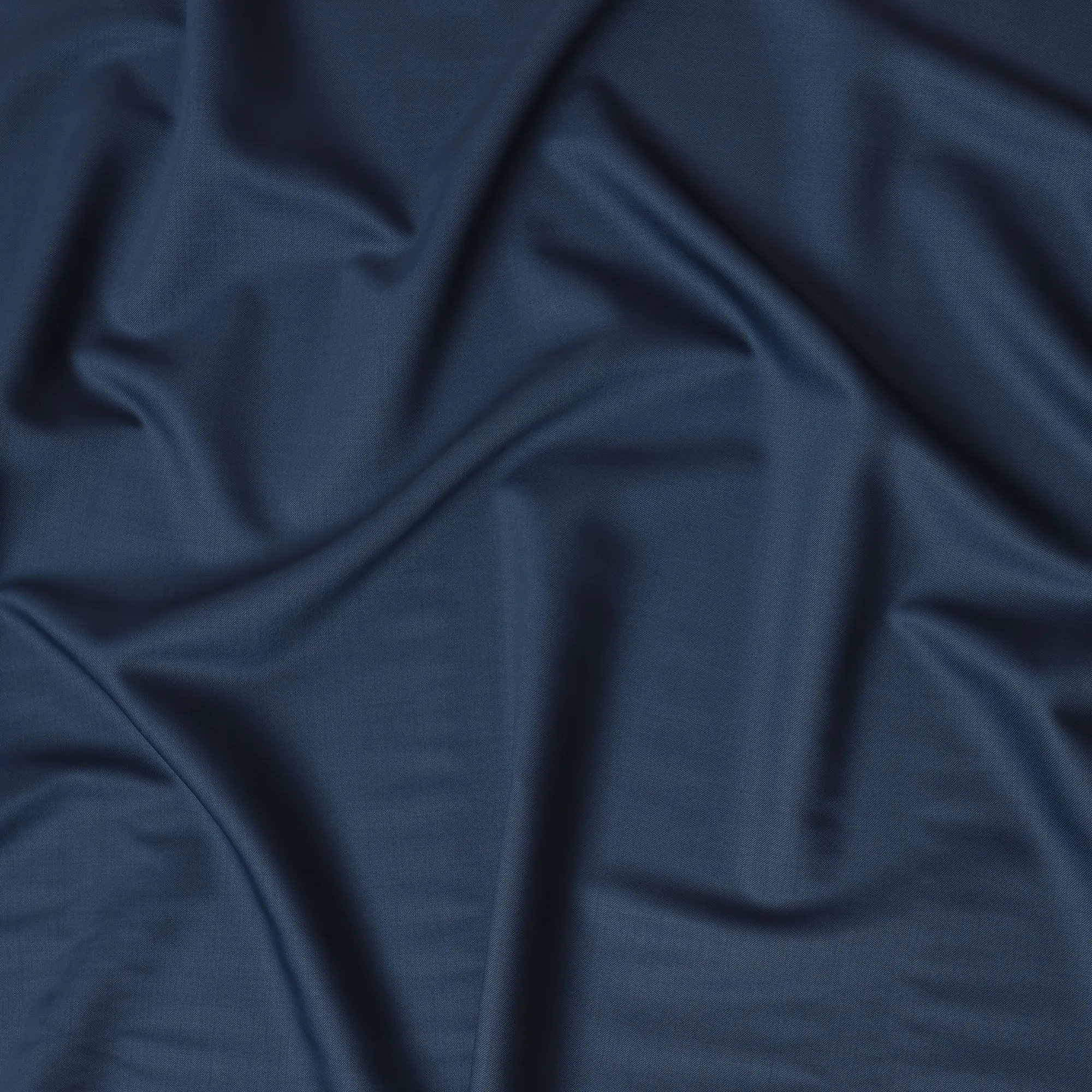 Deep Navy Blue Super 120's English All Wool Suiting Fabric – 3.5 Meters, 150 cm Width, Made in the UK-D20518