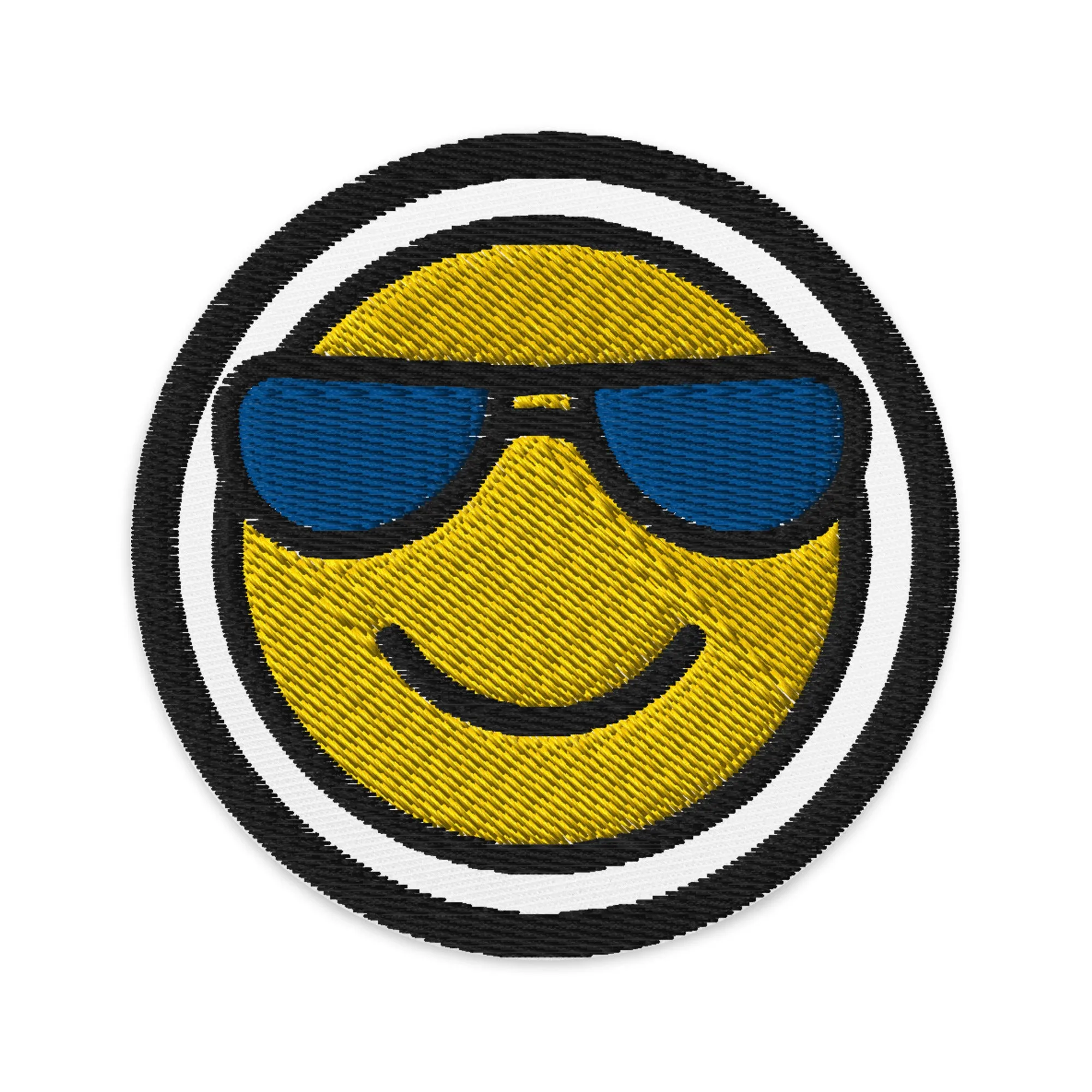 Embroidered Sun Wearing Sunglasses Patch