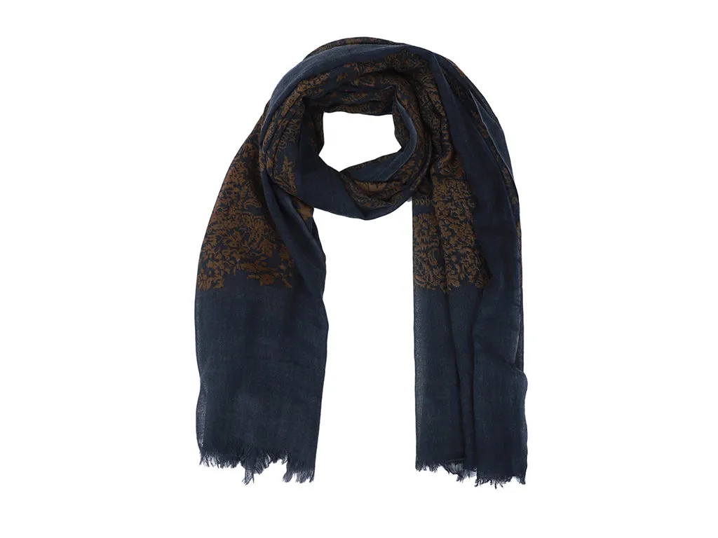 Enchanting Blue Blossoms Scarf