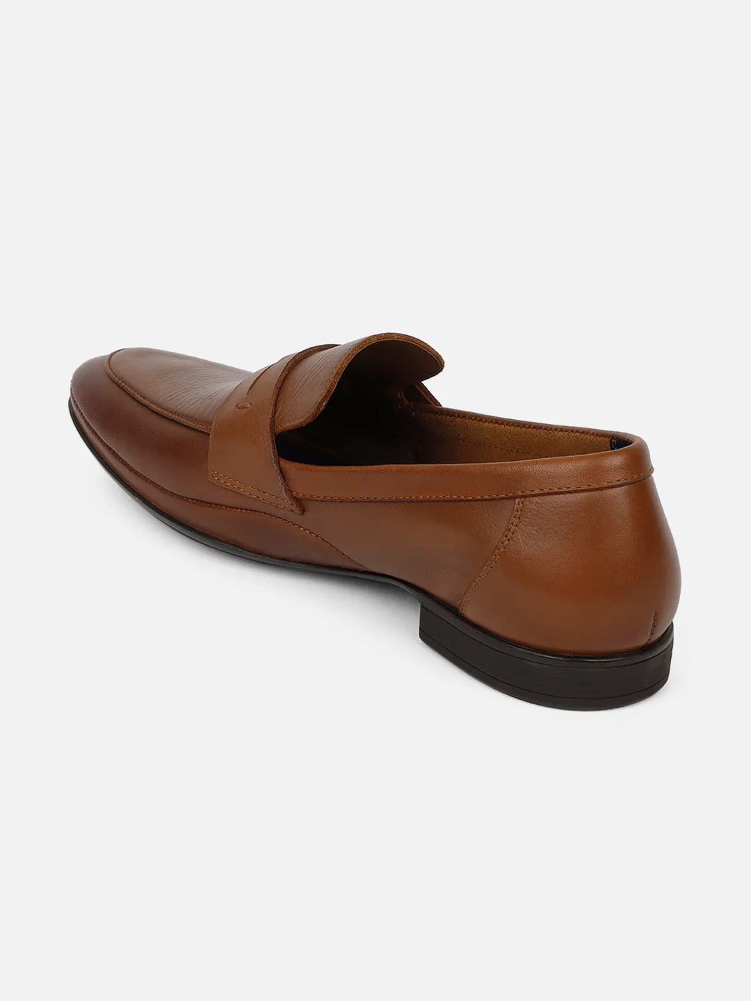 Ezok Men Brown Leather Loafer Mocassins