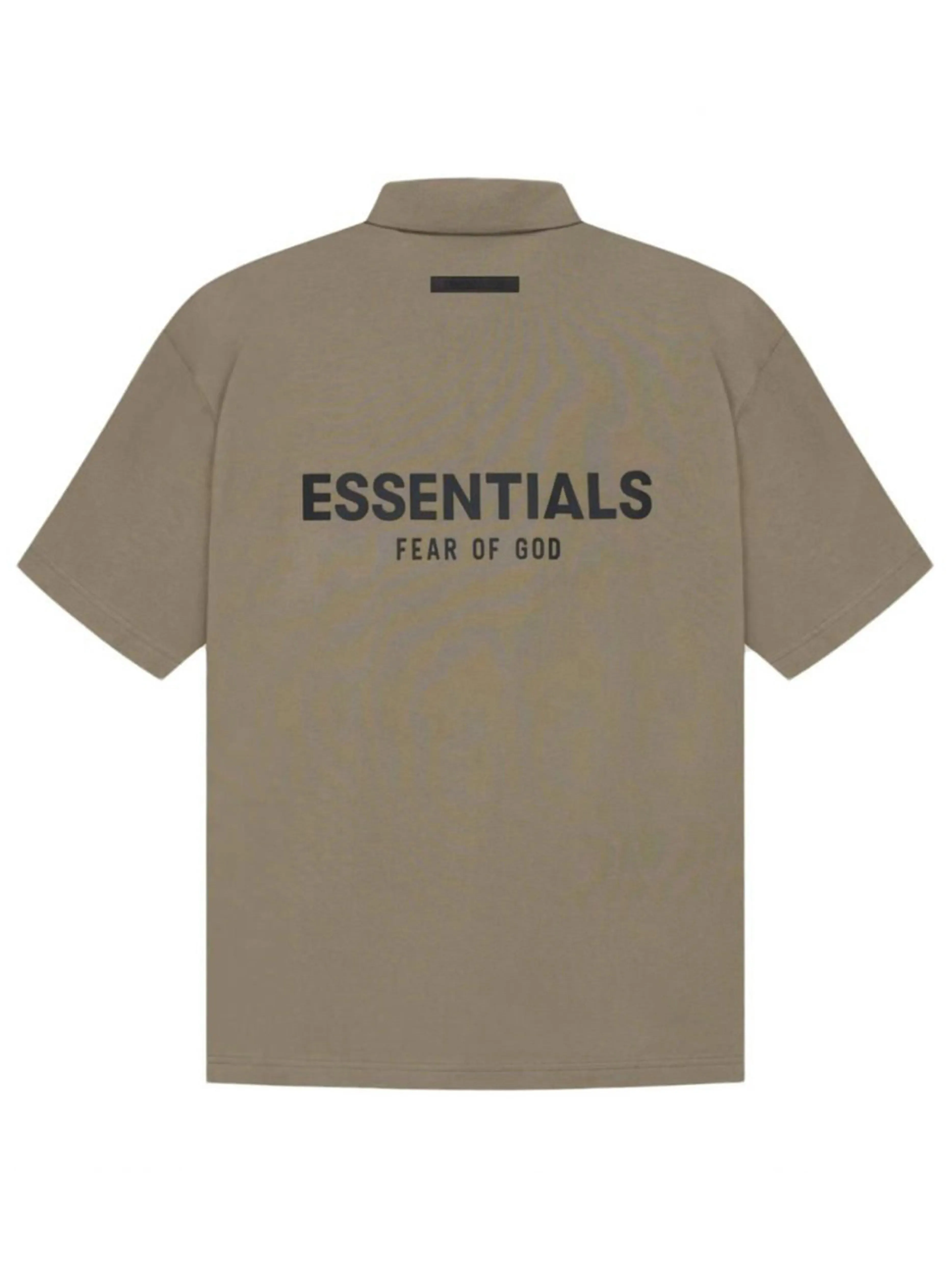 Fear Of God Essentials Back Logo Polo Taupe [SS21]