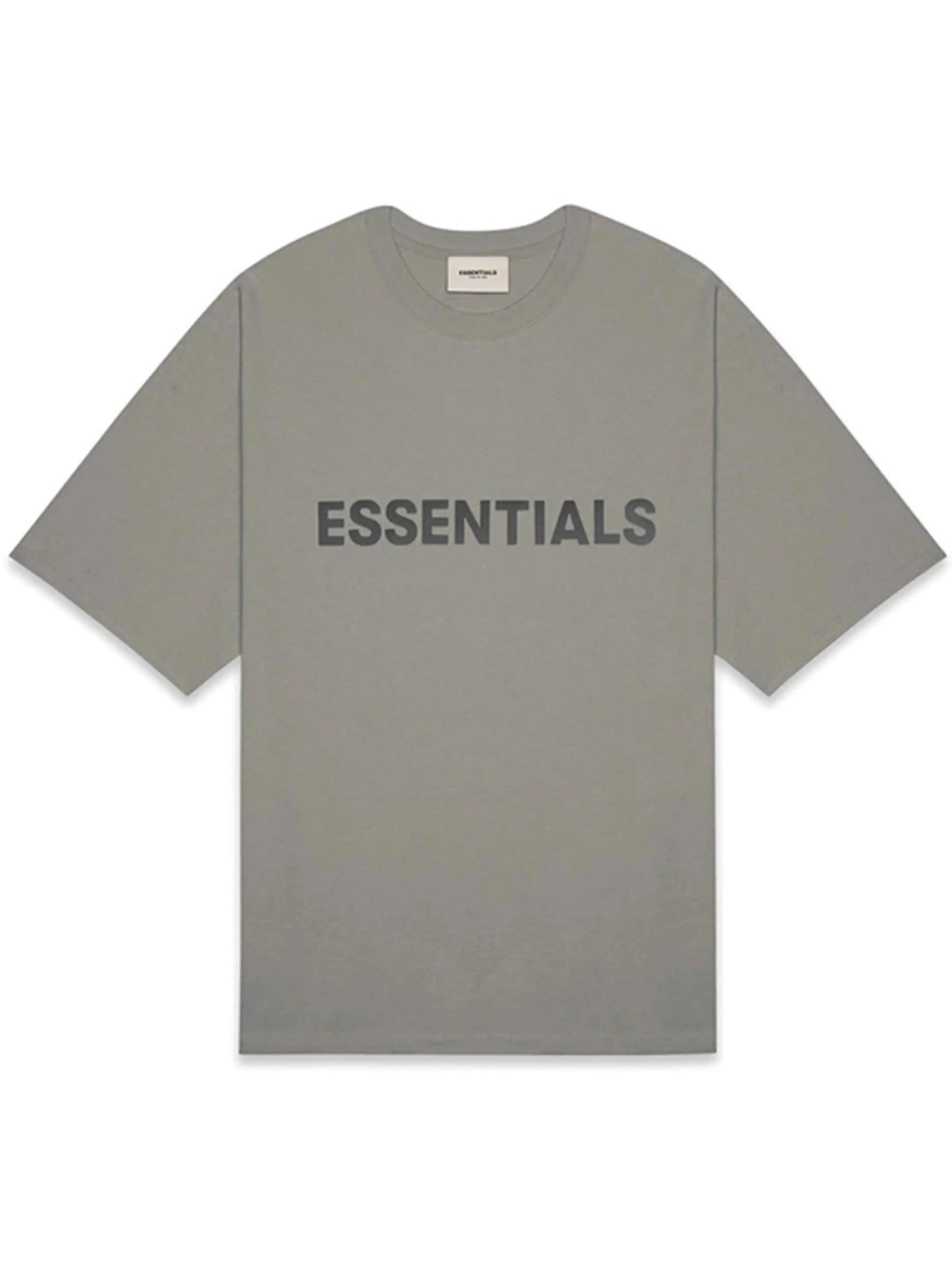 Fear of God Essentials Boxy Tee Applique Logo Cement [FW20]