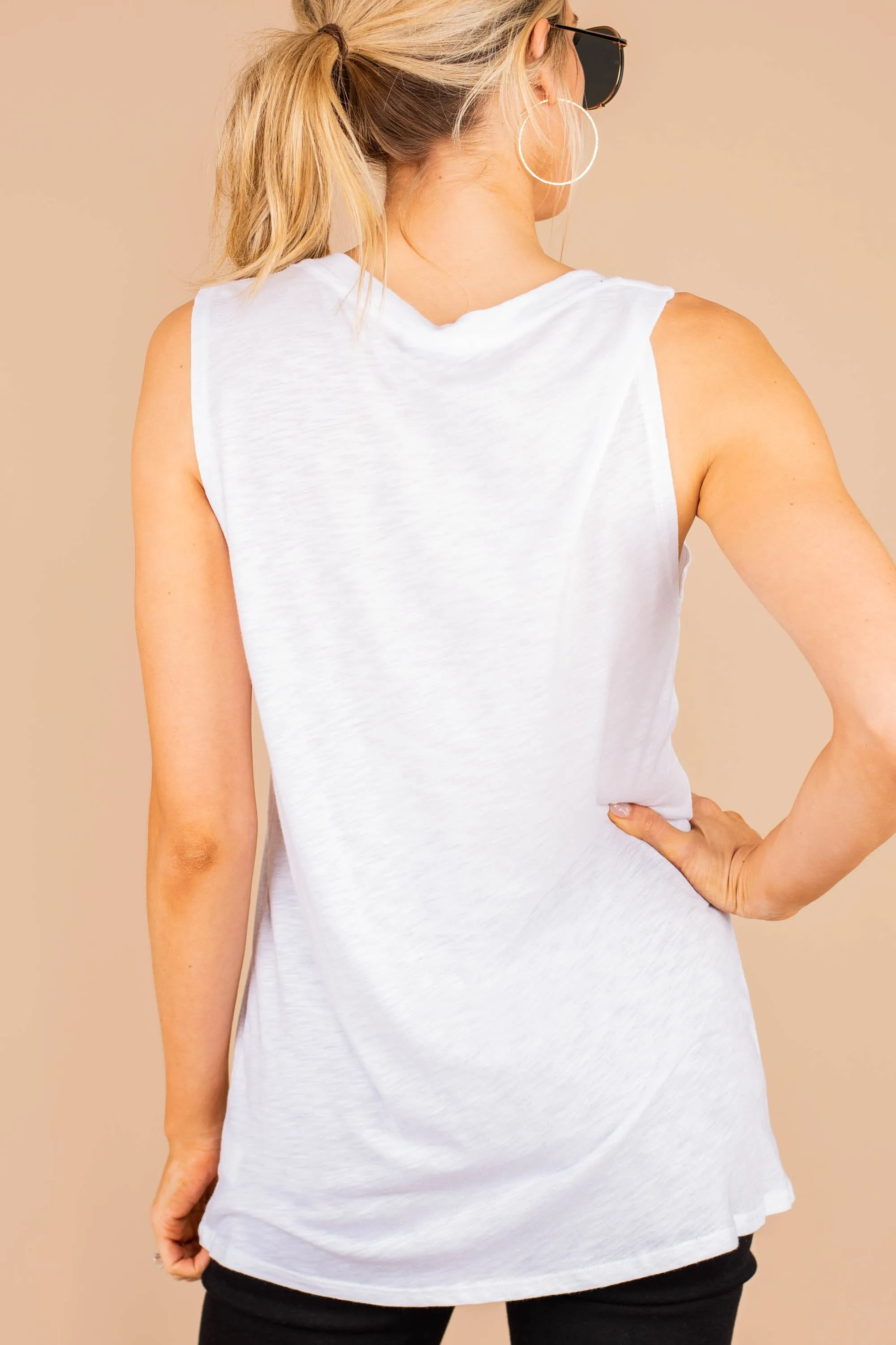 Girl Gang White Graphic Tank