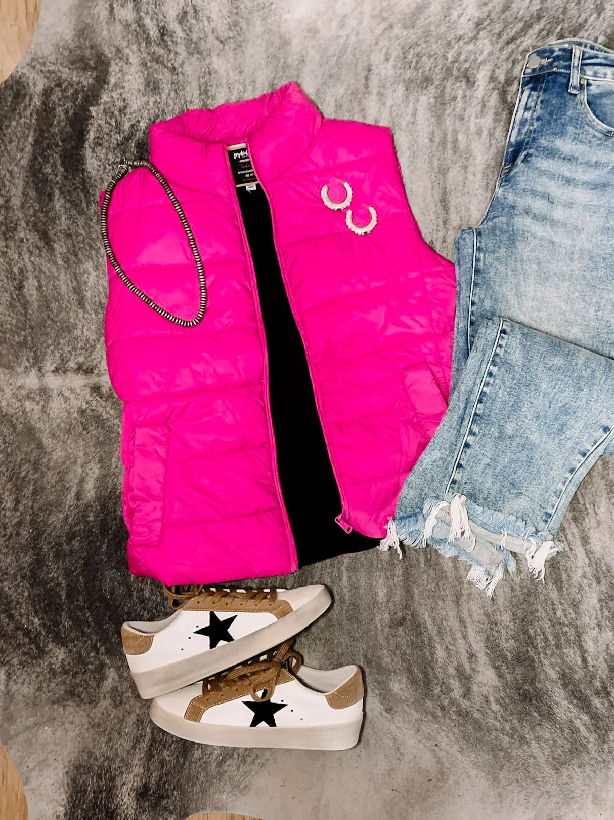 Hot Pink Puffer Vest