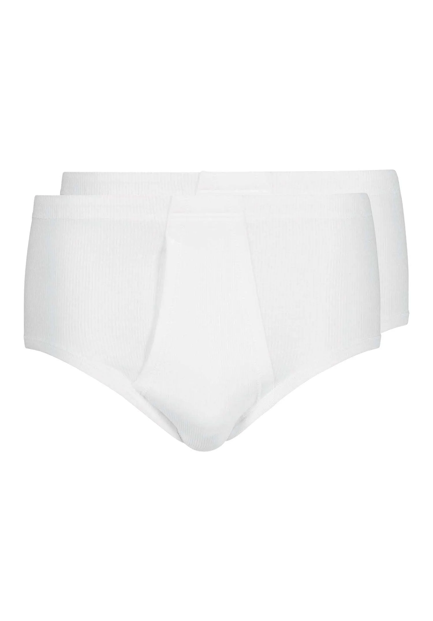 HUBER hautnah - Cotton Fine Rib - Briefs with fly 2 Pack