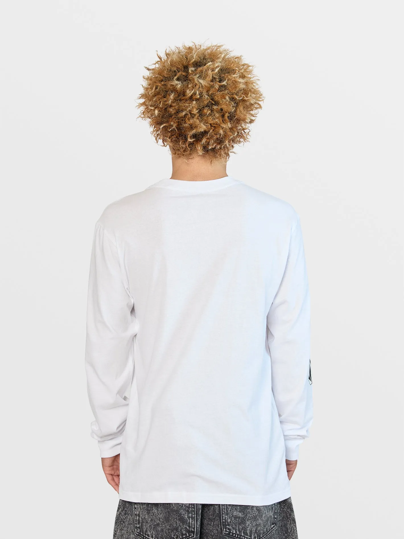 Iconic Stone Long Sleeve Tee - White