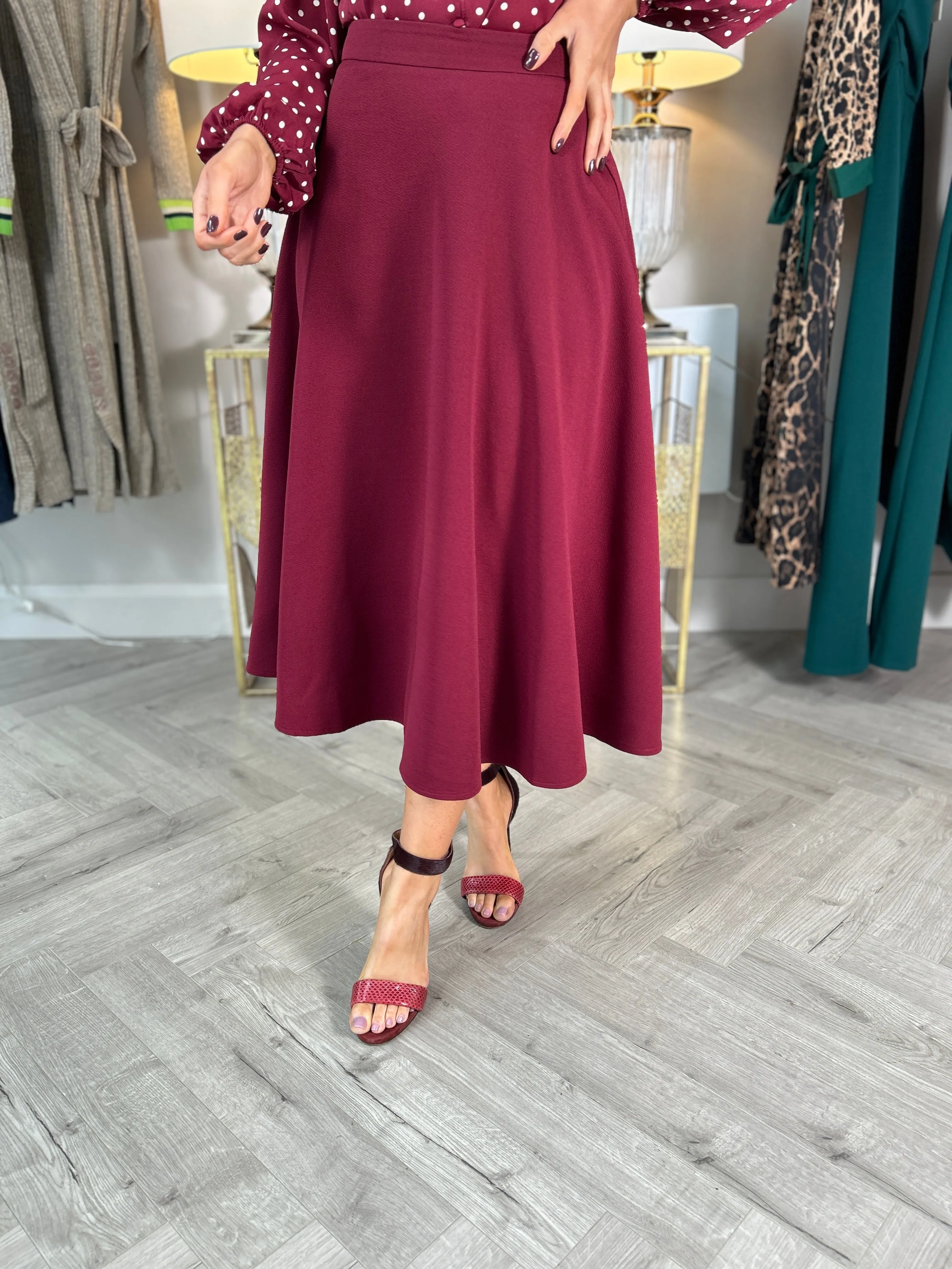 Jane Merlot Skirt