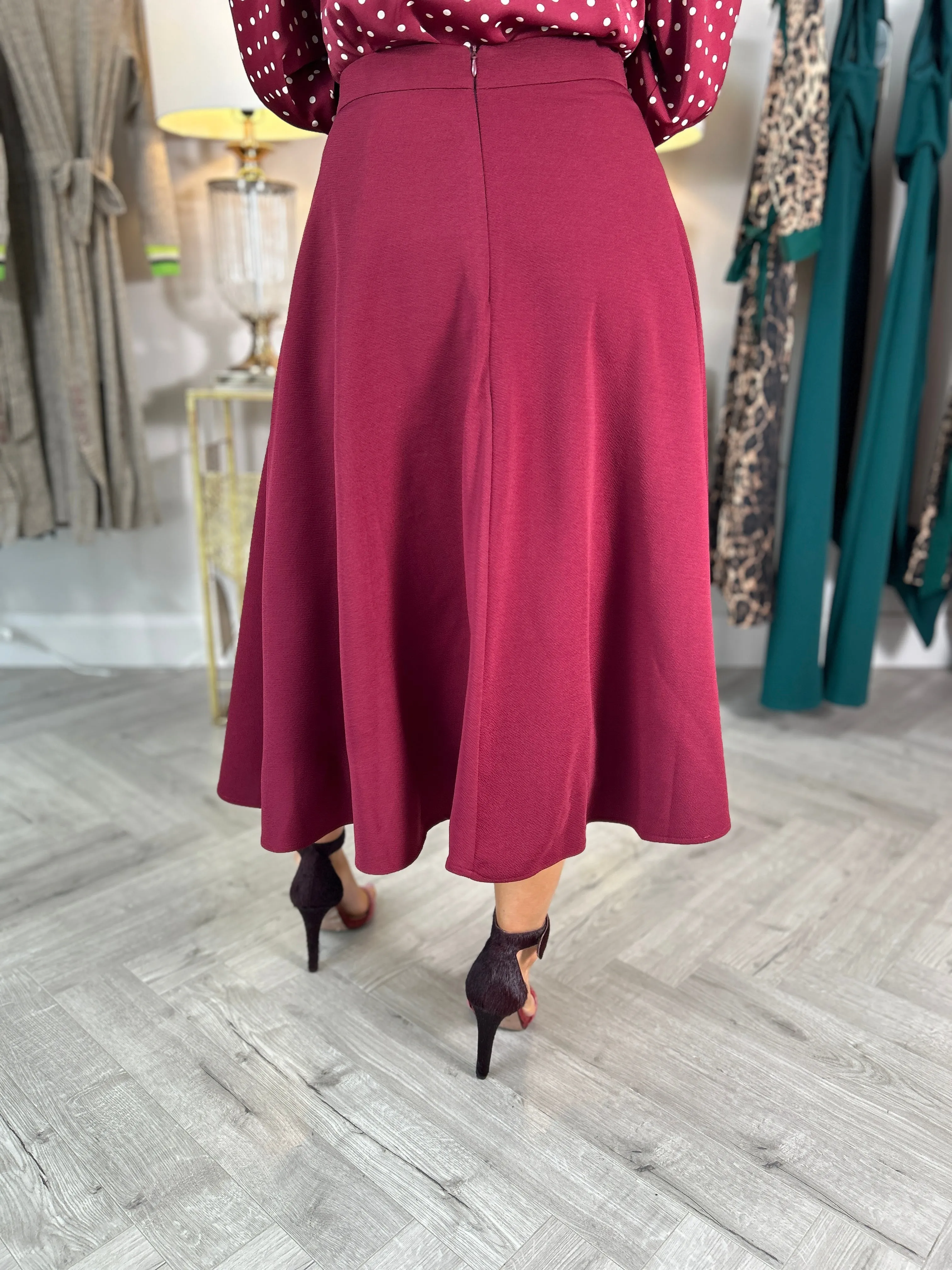 Jane Merlot Skirt