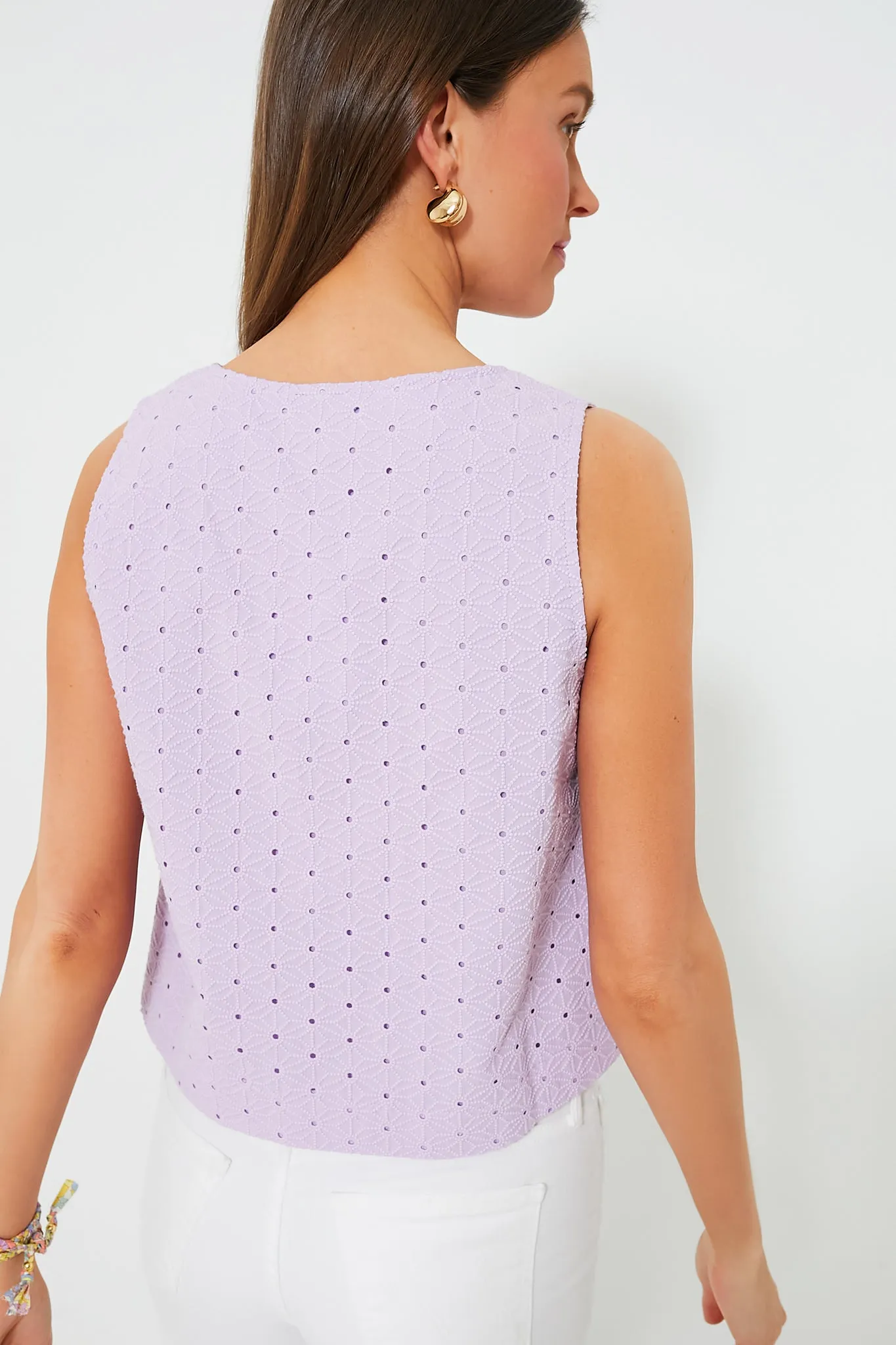 Lavender Eyelet Valerie Top