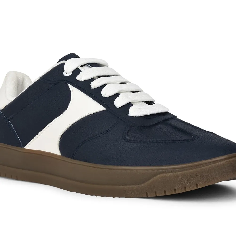 Leap7x Casual Navy Blue Lacing Sneakers For Men SPORTSTAR7 By Liberty