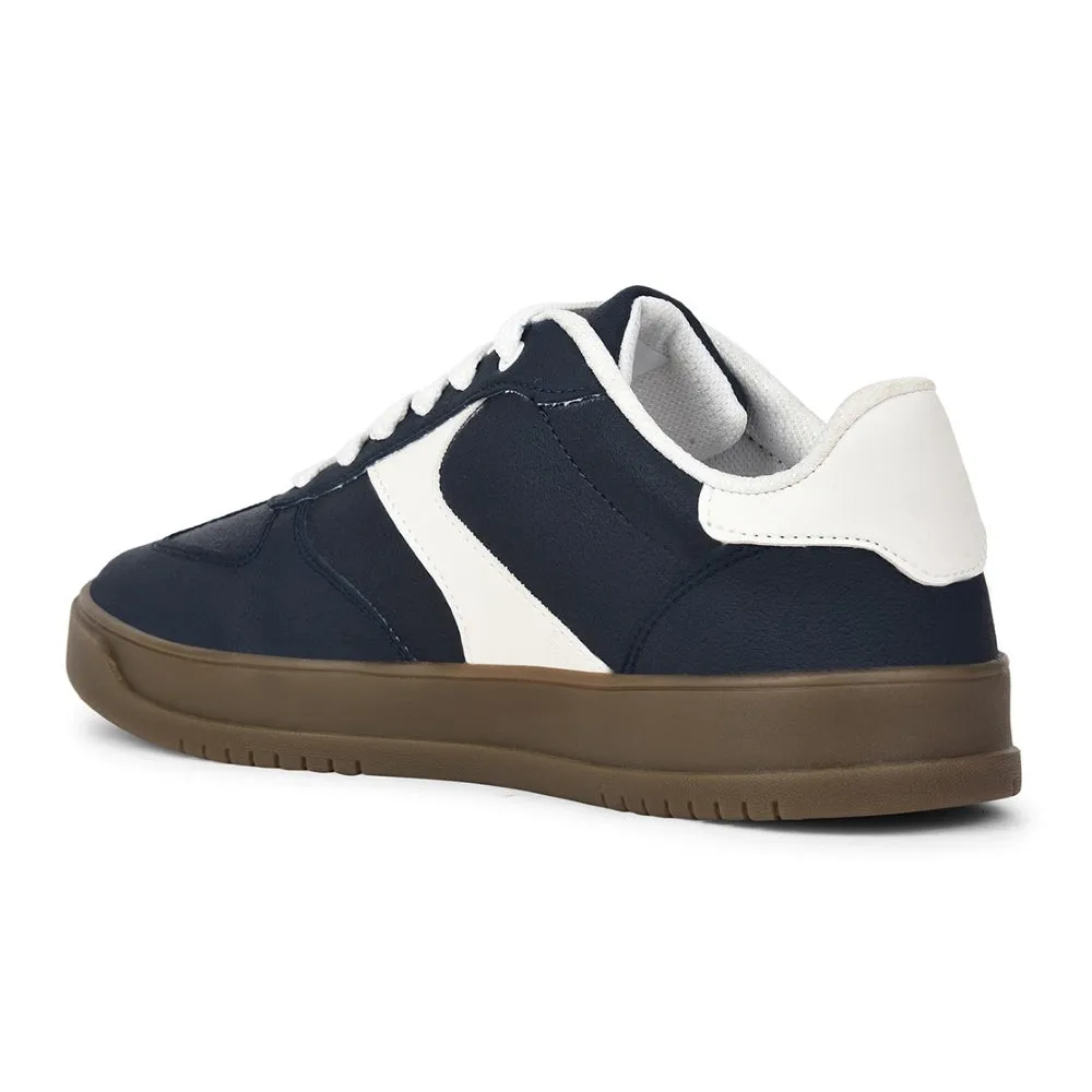 Leap7x Casual Navy Blue Lacing Sneakers For Men SPORTSTAR7 By Liberty