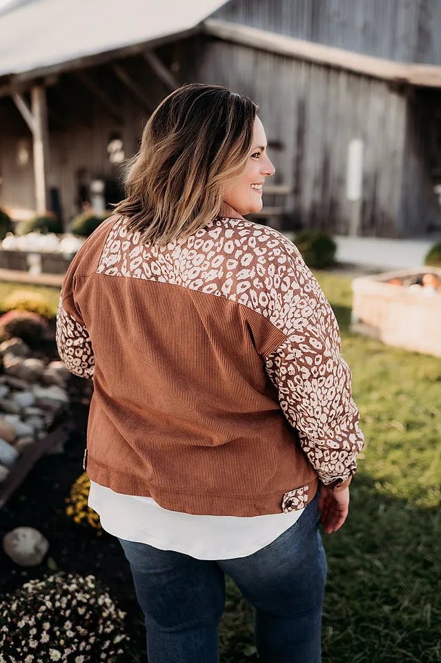 Leopard Corduroy Jacket