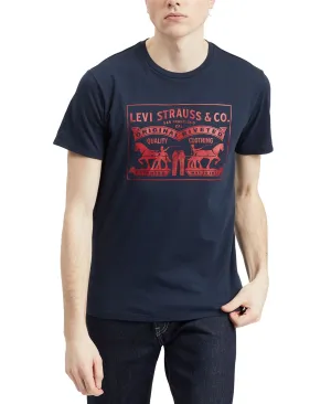 Levi's Men's Regular Fit 2-Horse Graphic Crew Neck T-Shirt, Multi