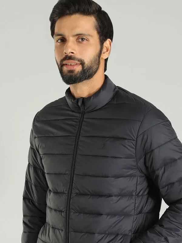 Men Solid Full Sleeve Puffer Jacket