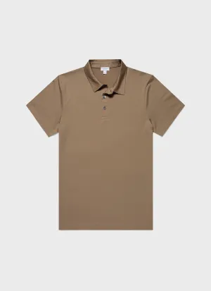 Men's Classic Jersey Polo Shirt in Dark Stone