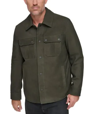 Men's leather shirt The Laredo Marc New York, green