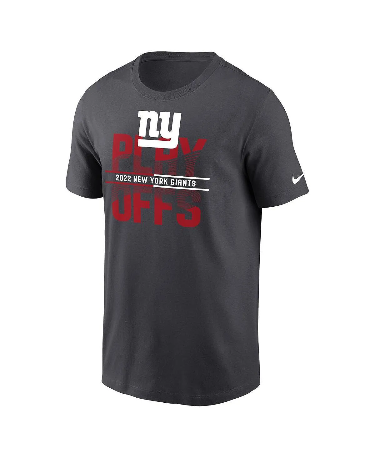 Men's New York Giants 2022 NFL Playoffs Iconic Nike Anthracite T-Shirt