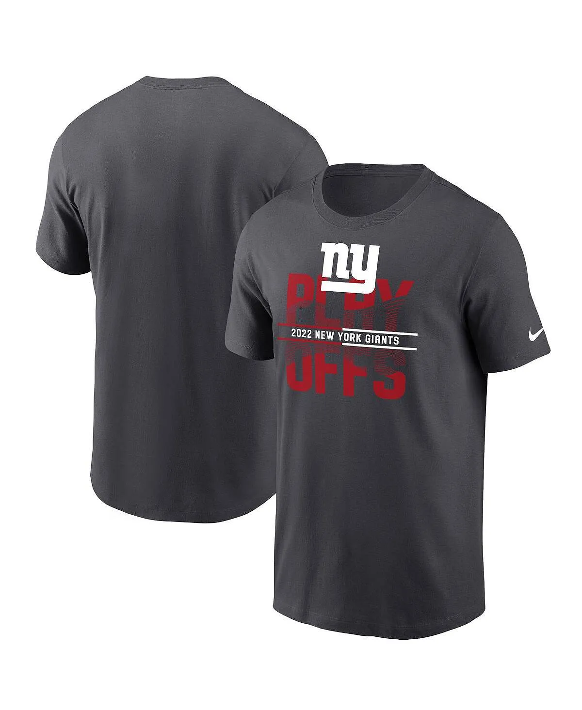 Men's New York Giants 2022 NFL Playoffs Iconic Nike Anthracite T-Shirt