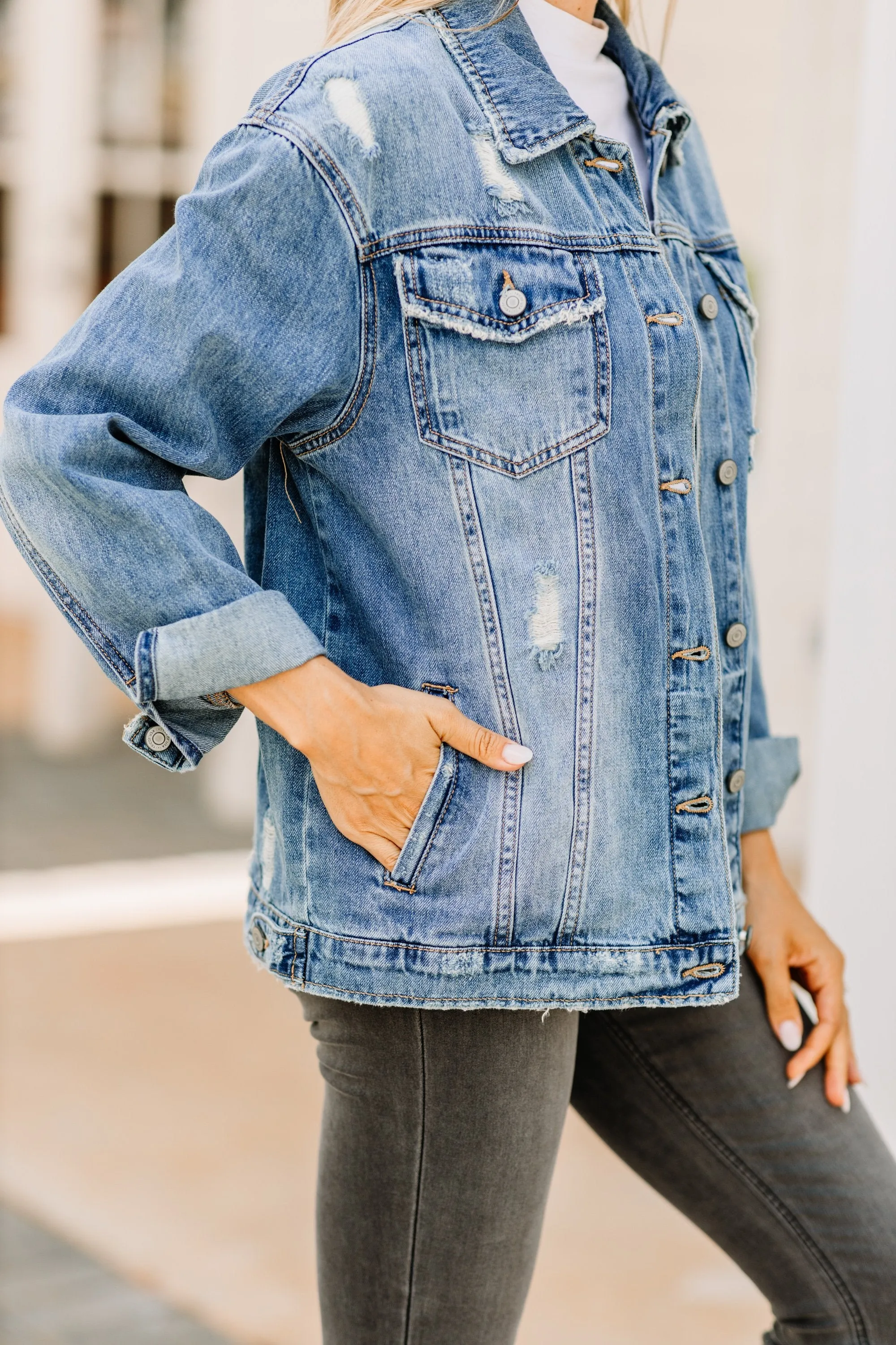 Modern Bliss Medium Wash Denim Jacket