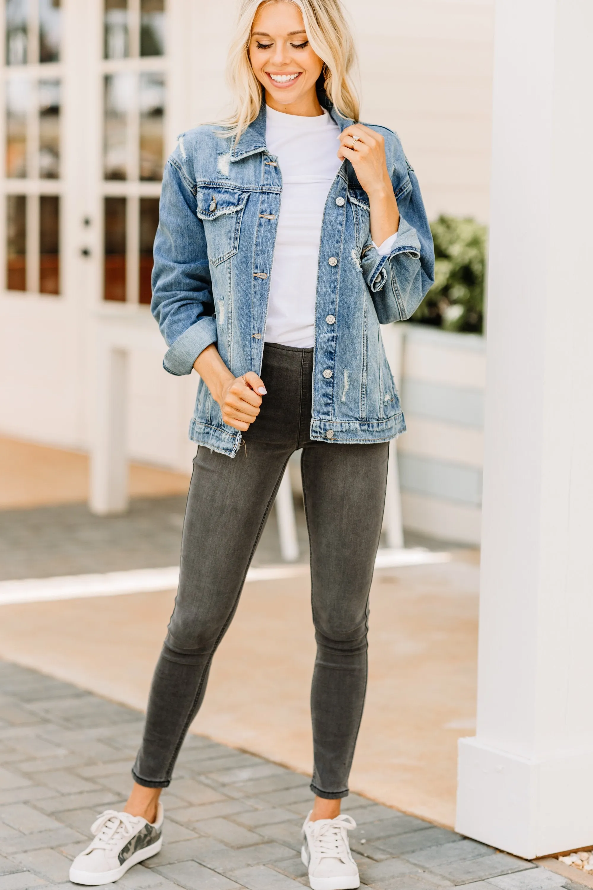 Modern Bliss Medium Wash Denim Jacket