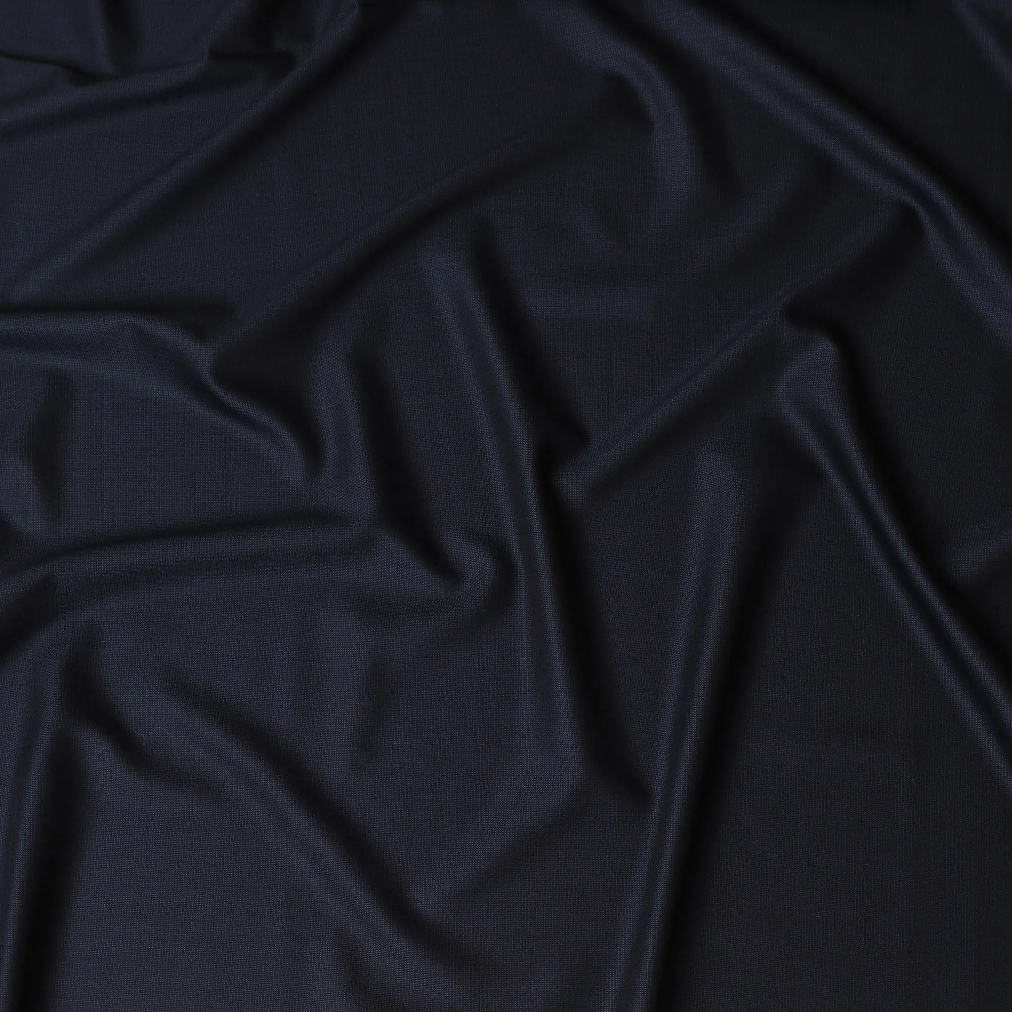 Navy Twill Wool Suiting Fabric, Italian Luxury, 150cm Width - 3.75 Mtrs Piece-D17752