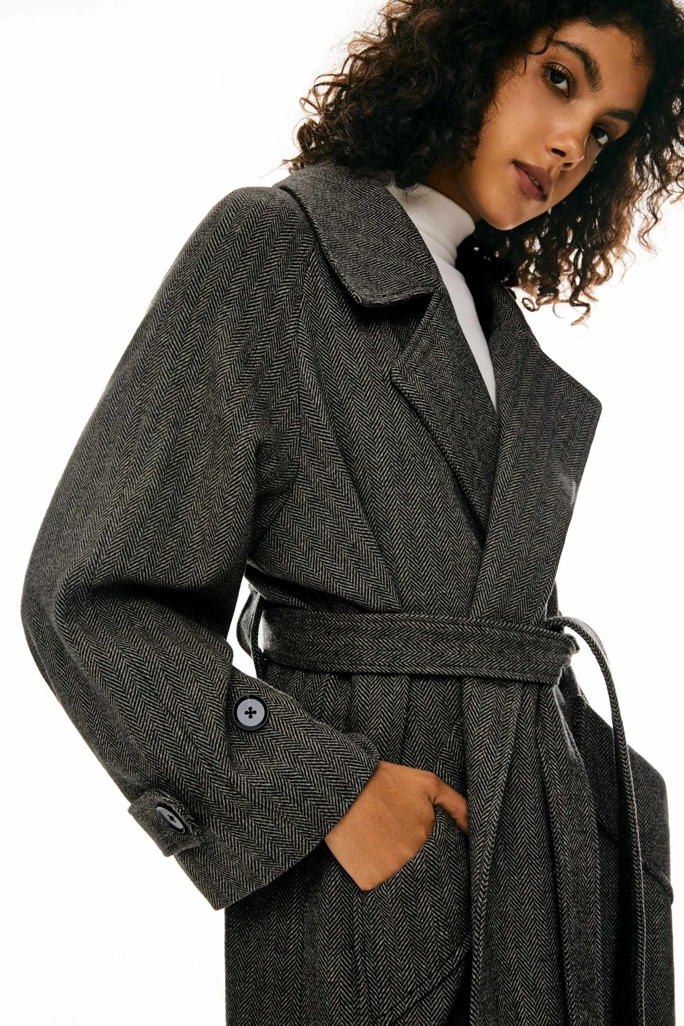 Oversized Wool Wrap Coat