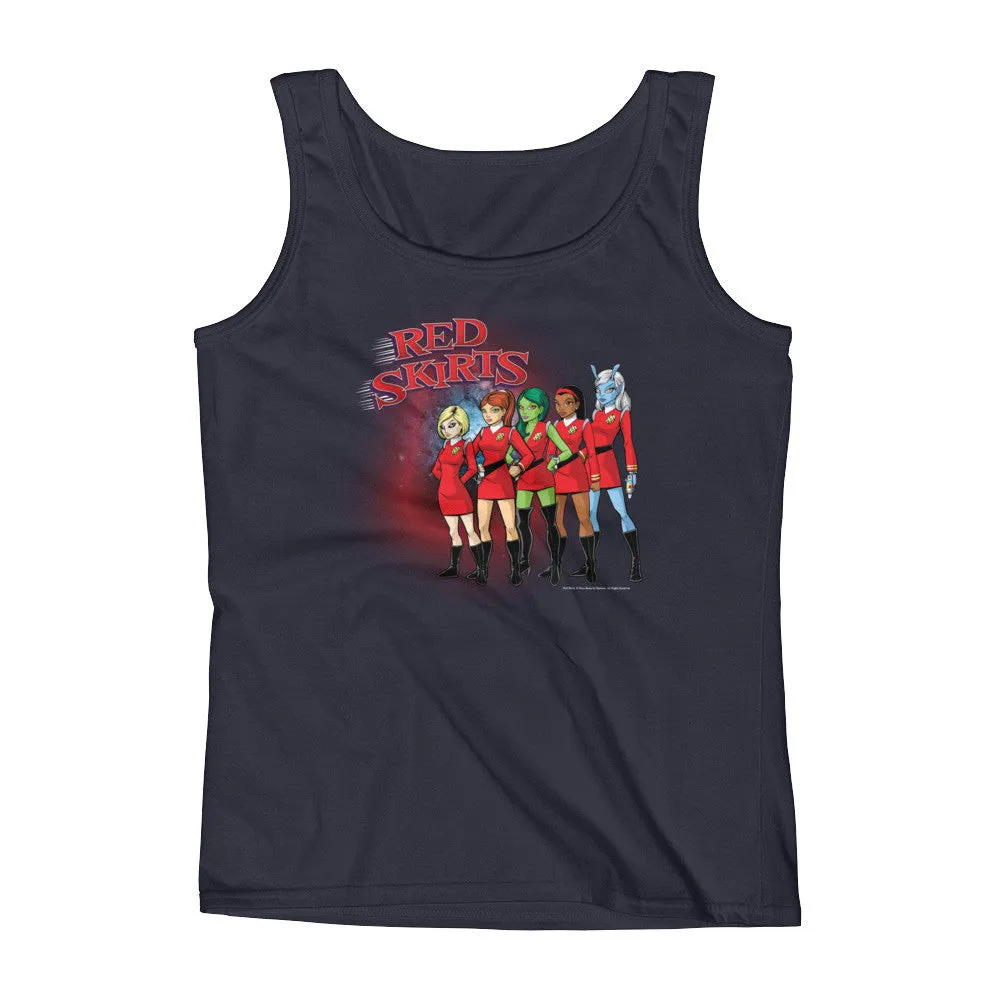 Red Skirts Security Team Fitted Tank Top