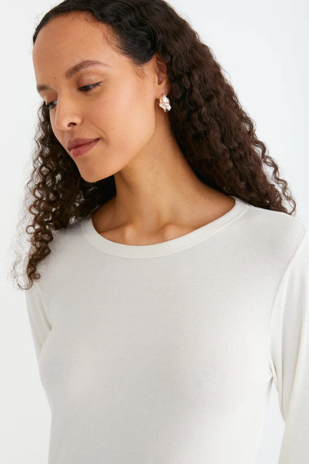 Ribbed Top Longsleeve Top