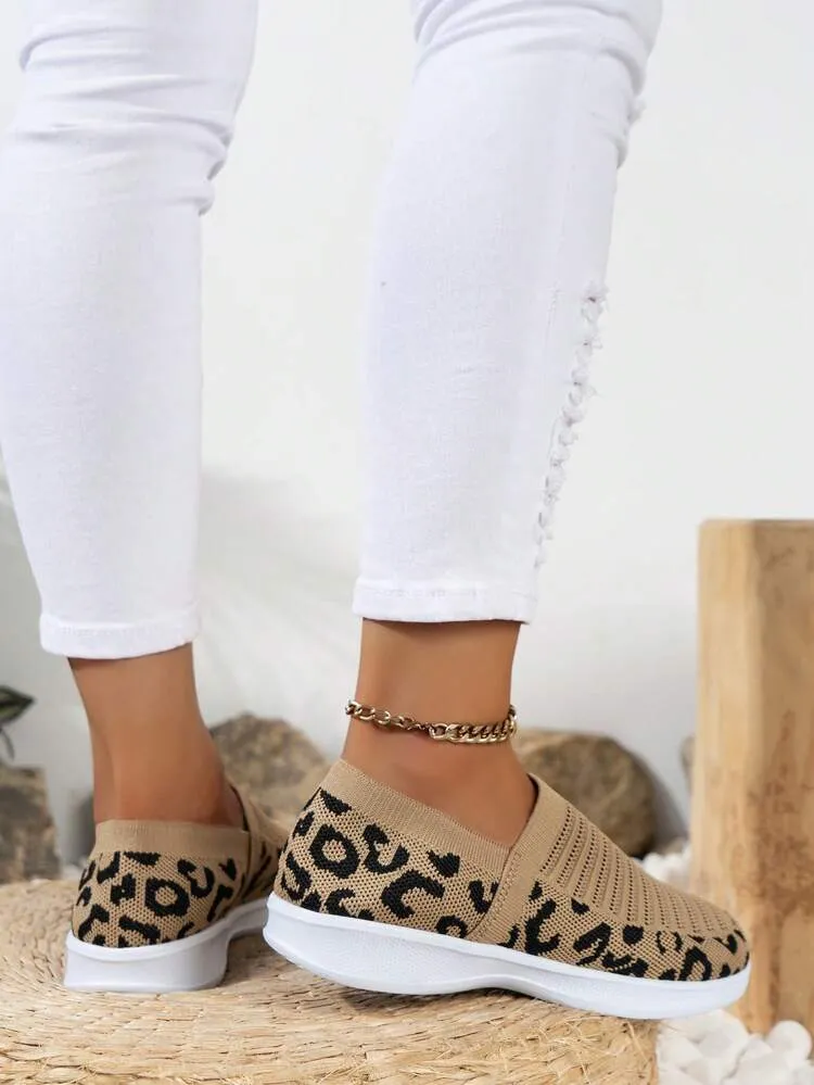 SHEIN - Leopard Print Casual Slip-On Soft & Comfortable Shoes