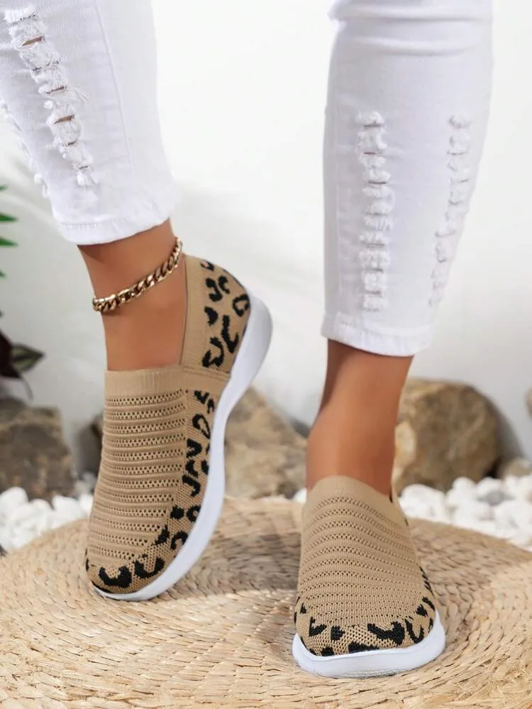 SHEIN - Leopard Print Casual Slip-On Soft & Comfortable Shoes