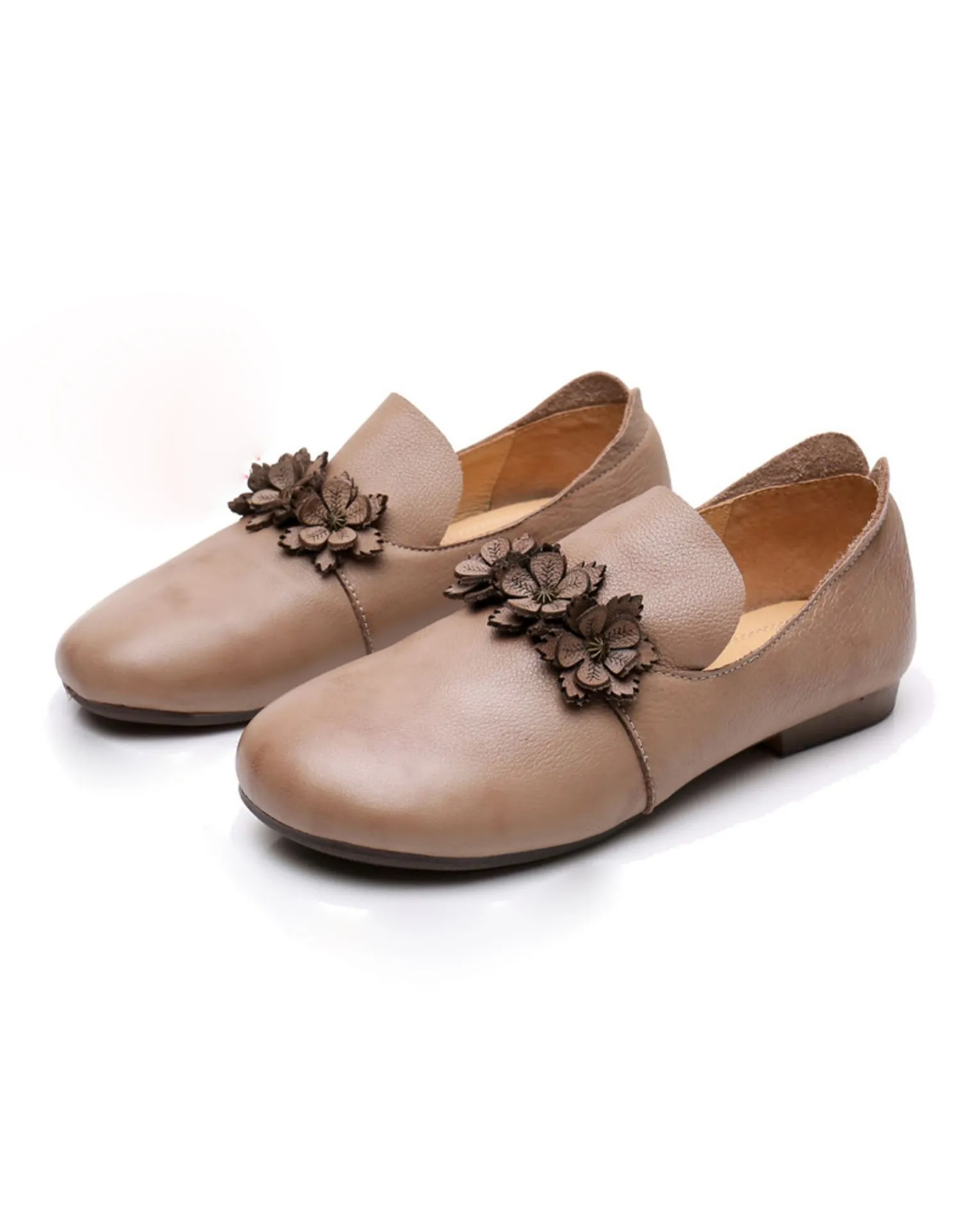 Spring Flower Comfortable Retro Flat Shoes 35-43