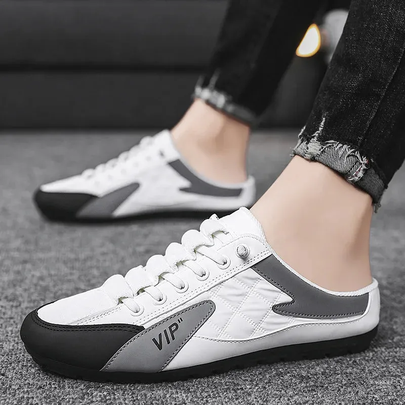 Summer 2023 Half Slippers for Men  Trendy Flat Bottom Casual Sneakers